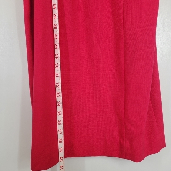 VINTAGE Leslie Fay Union Made Fuchsia Puff Sleeve Belted Dress 1970s Lady - Picture 9 of 17